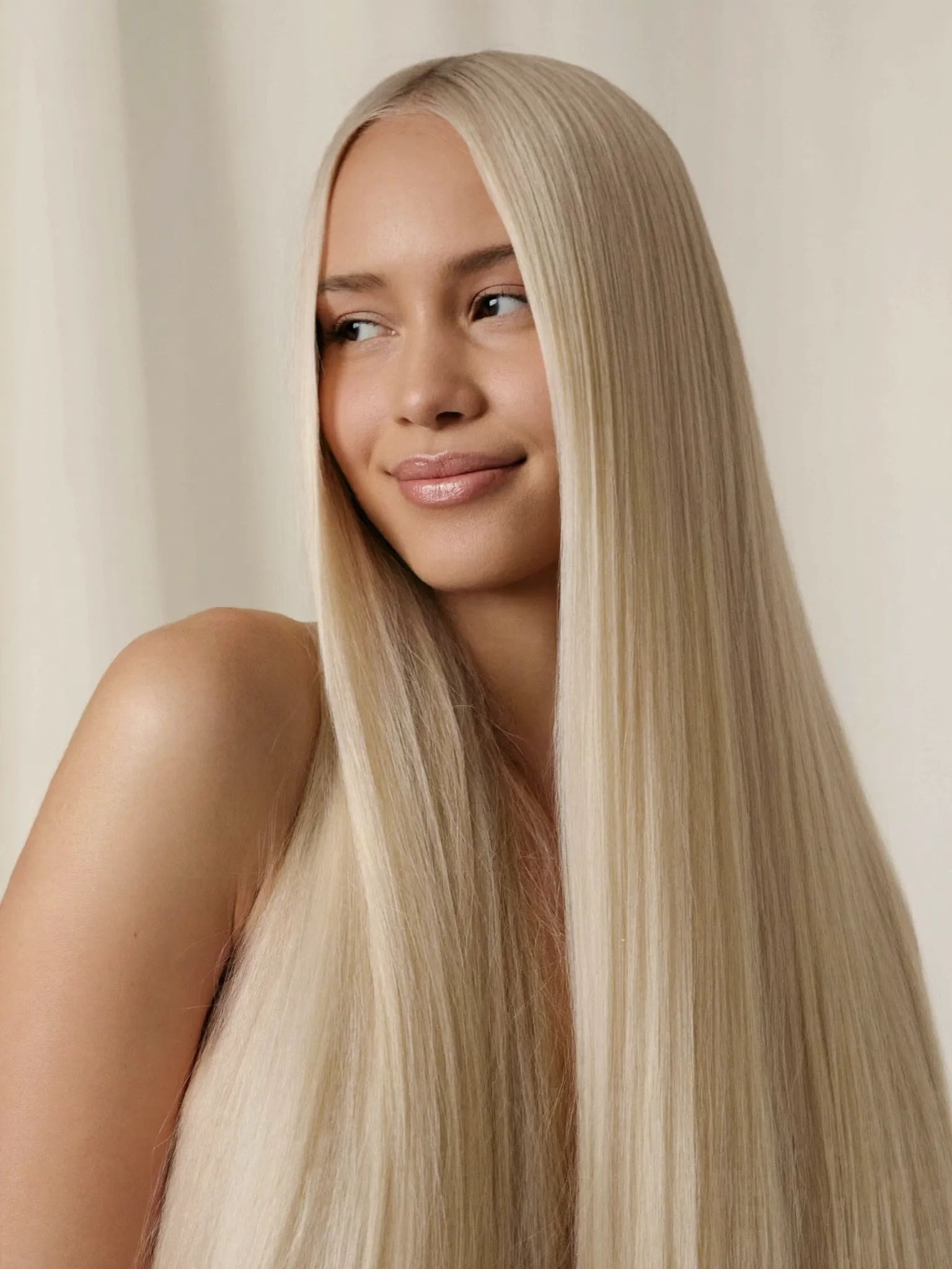 Creamy ash blonde transformation