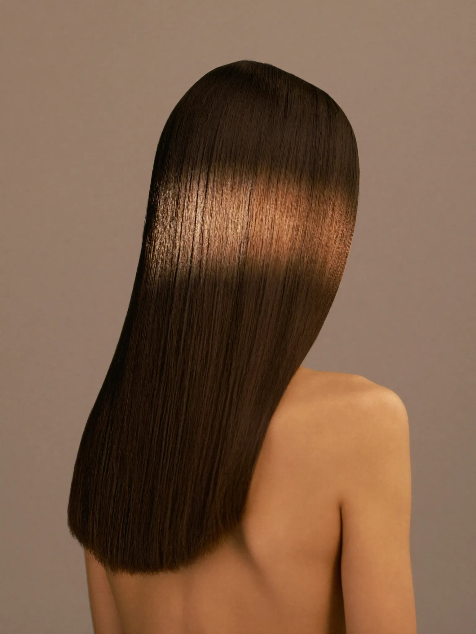 Glass-smooth hair after a keratin treatment
